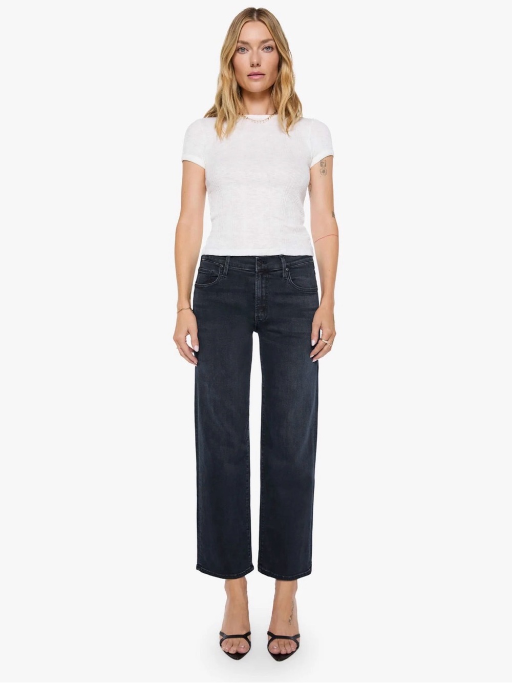 Mother Denim ‘The Mid Rise Rambler’ Straight Leg Ankle Jeans in Night in Venice